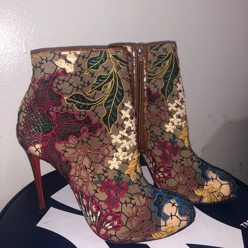 Christian Louboutin Floral Boots